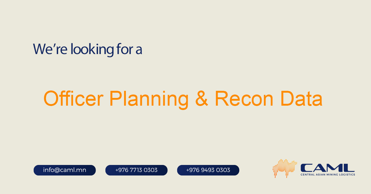 We are hiring an Officer Planning & Recon data
