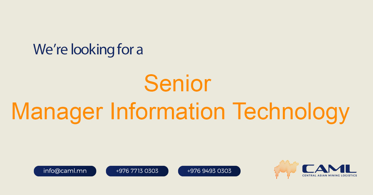 We are hiring a Senior Manager Information Technology