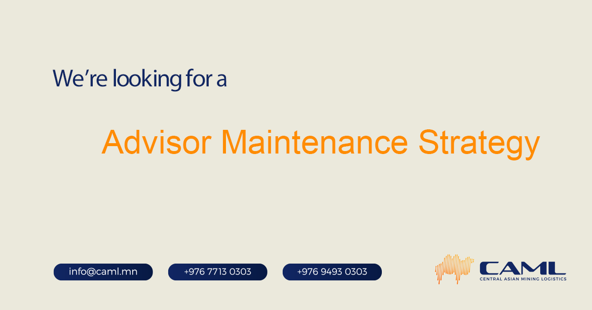 We are hiring an Advisor Maintenance Strategy